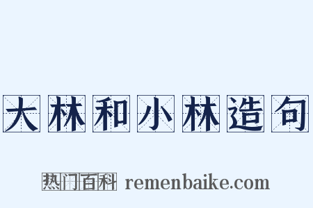 大林和小林造句是什么意思的图片